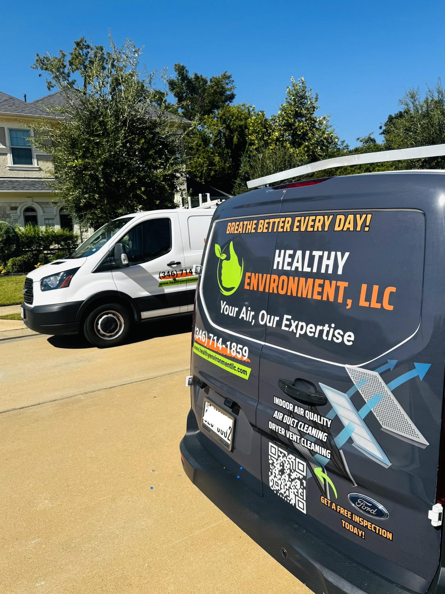 Healthy Environment vans ready for a free inspection